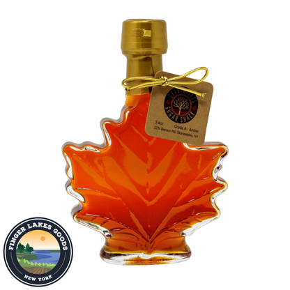 Skaneateles Sugar Shack 100% Pure Maple Syrup (3.4 oz Glass Leaf)