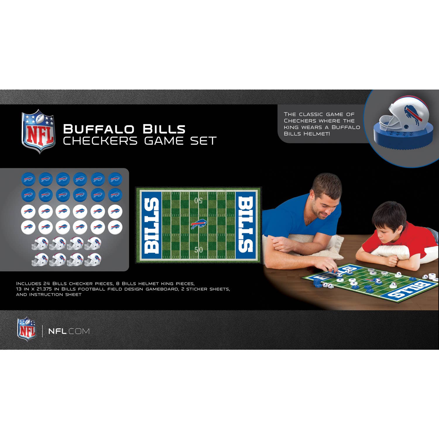 Buffalo Bills Checkers Board Game