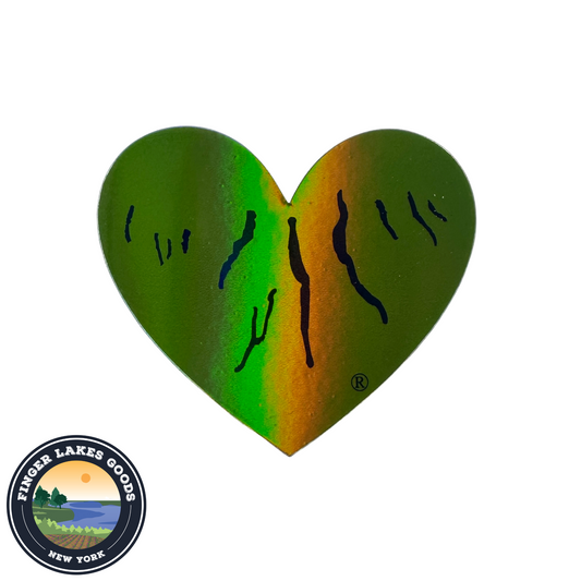 Green Heart of the Finger Lakes Holographic Sticker