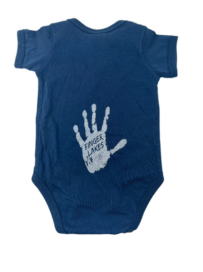 The Finger Lakes Hand Onesie