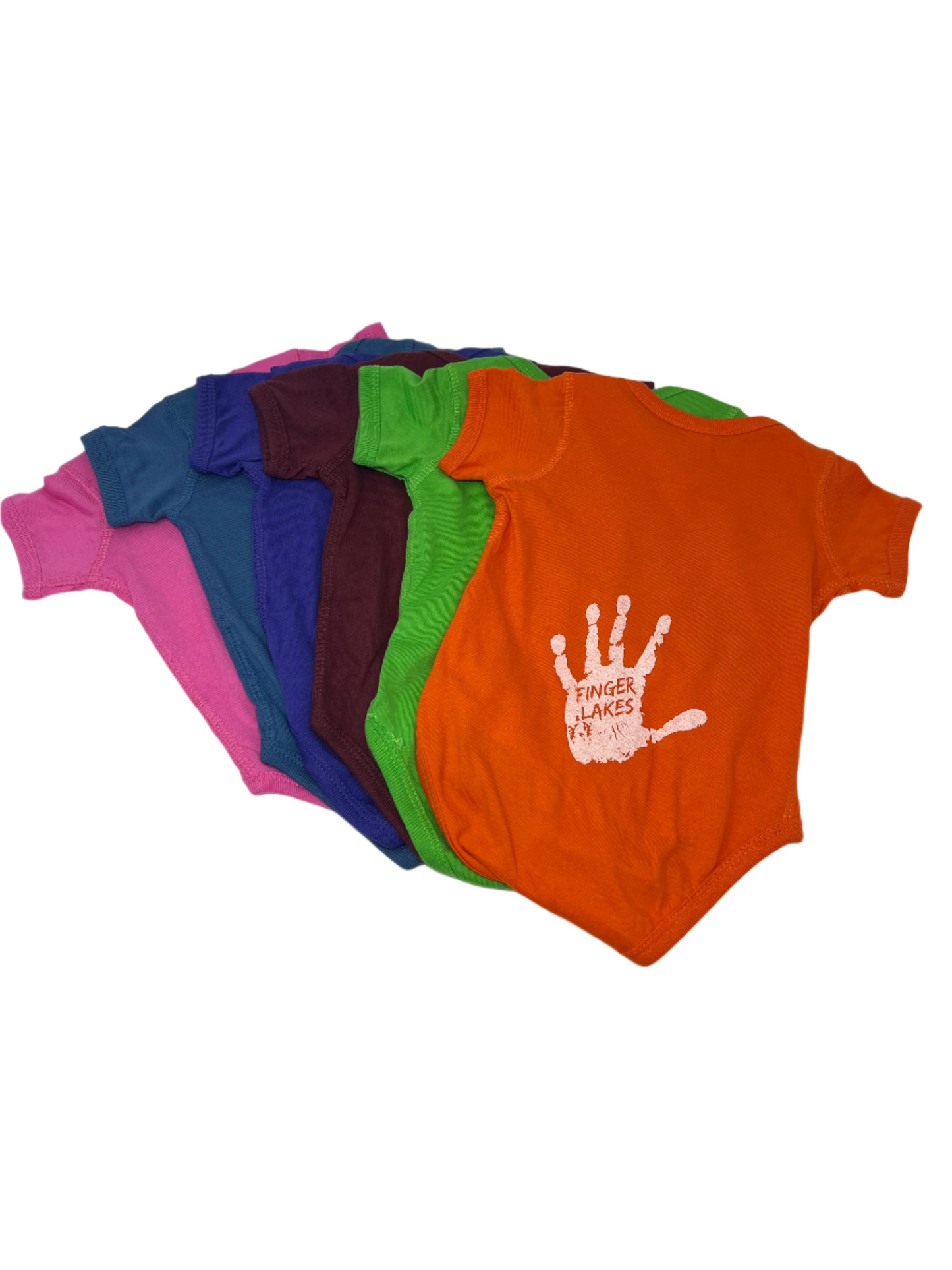 The Finger Lakes Hand Onesie