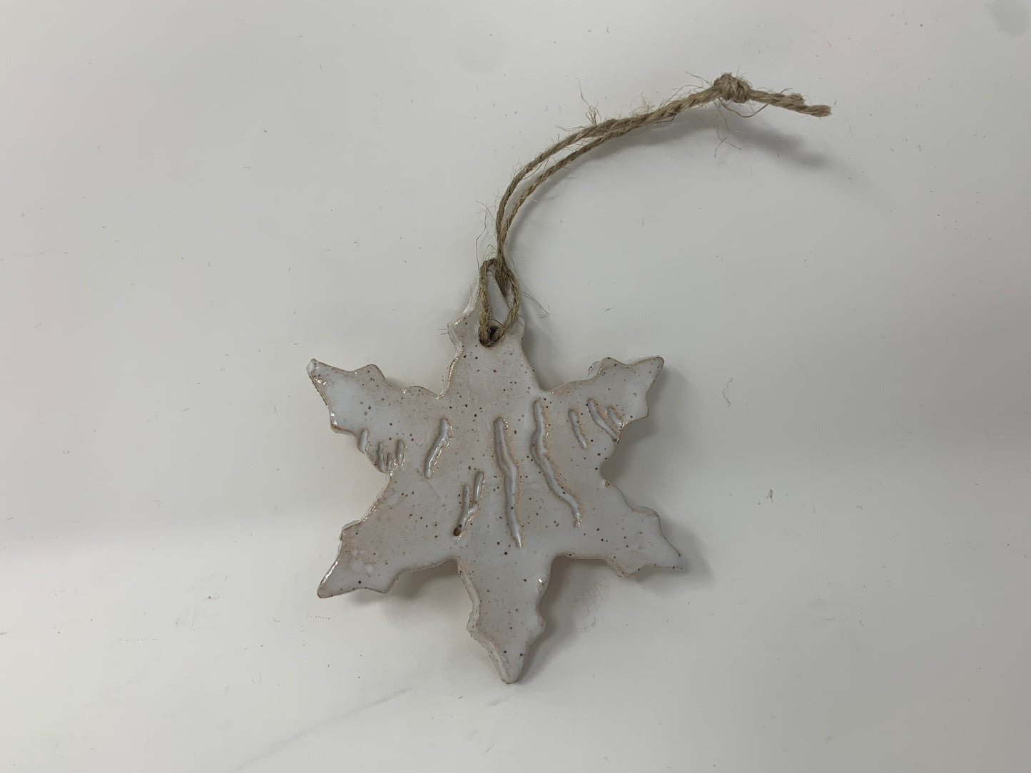 Finger Lakes Snowflake Pottery Ornament