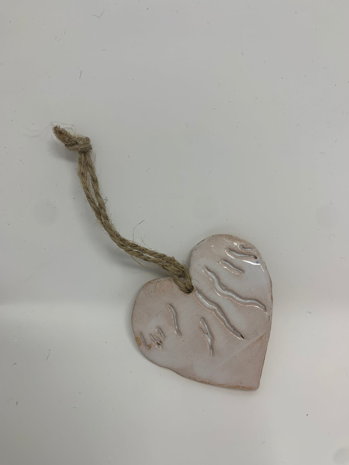 Finger Lakes Heart Pottery Ornaments