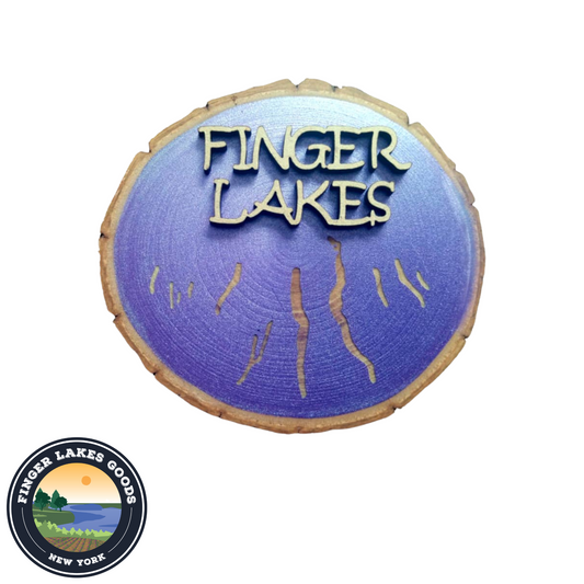 Finger Lakes Wood Magnet (Blue)