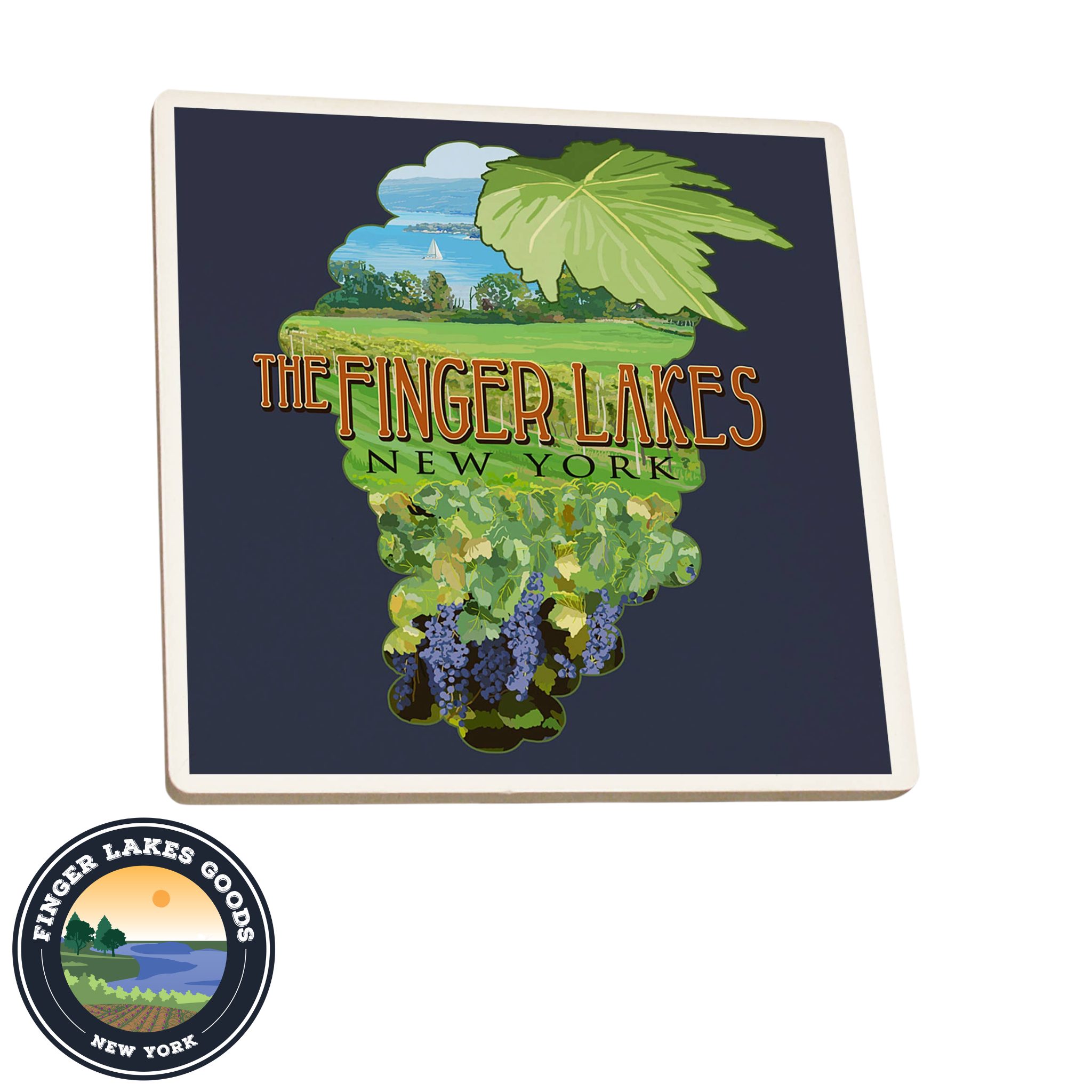 Finger Lakes Ceramic Coasters