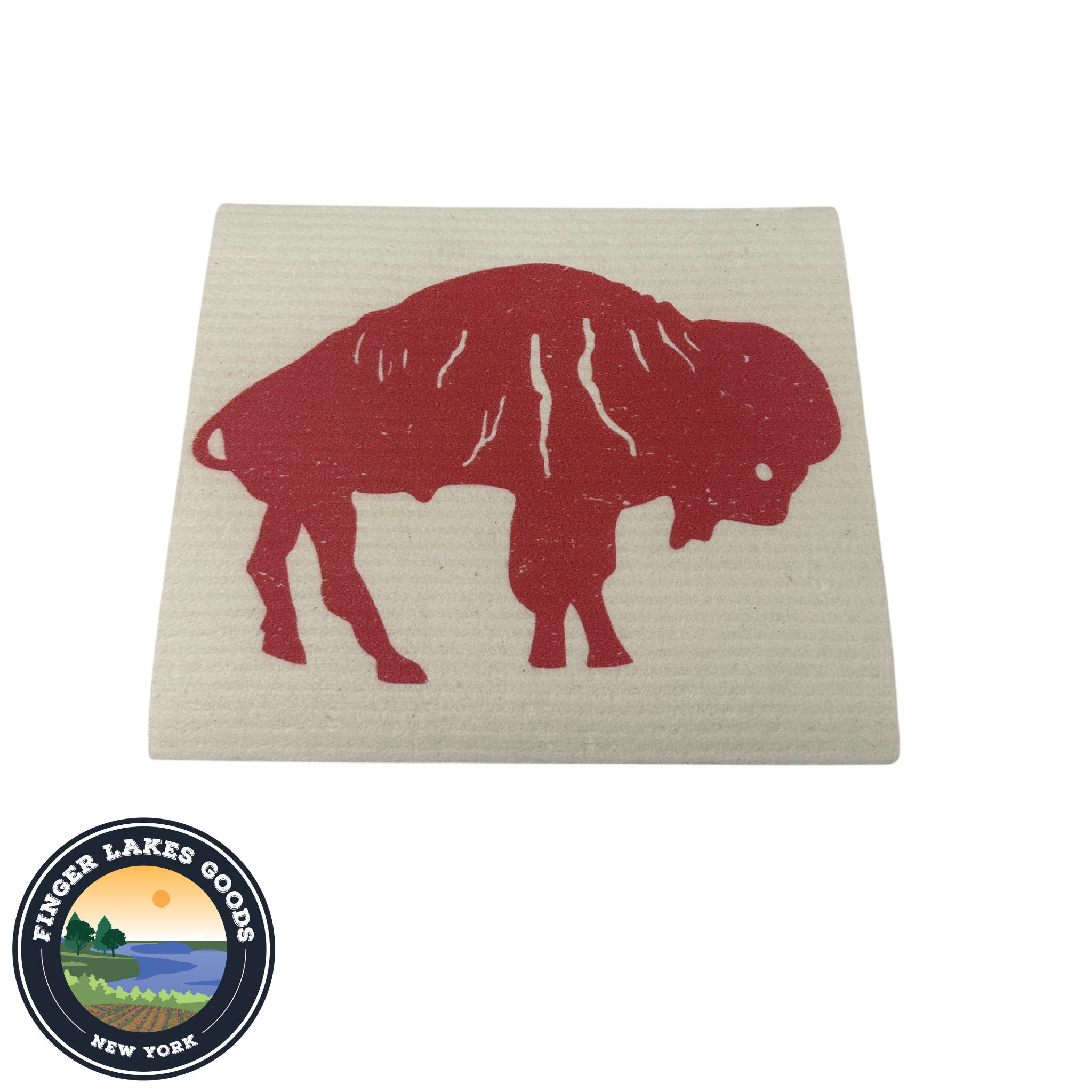 Buffalo Finger Lakes Swedish Dishcloth