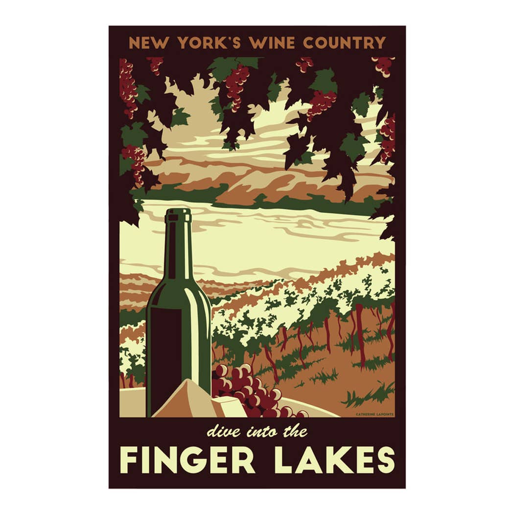 Dive Into the Finger Lakes Travel Poster