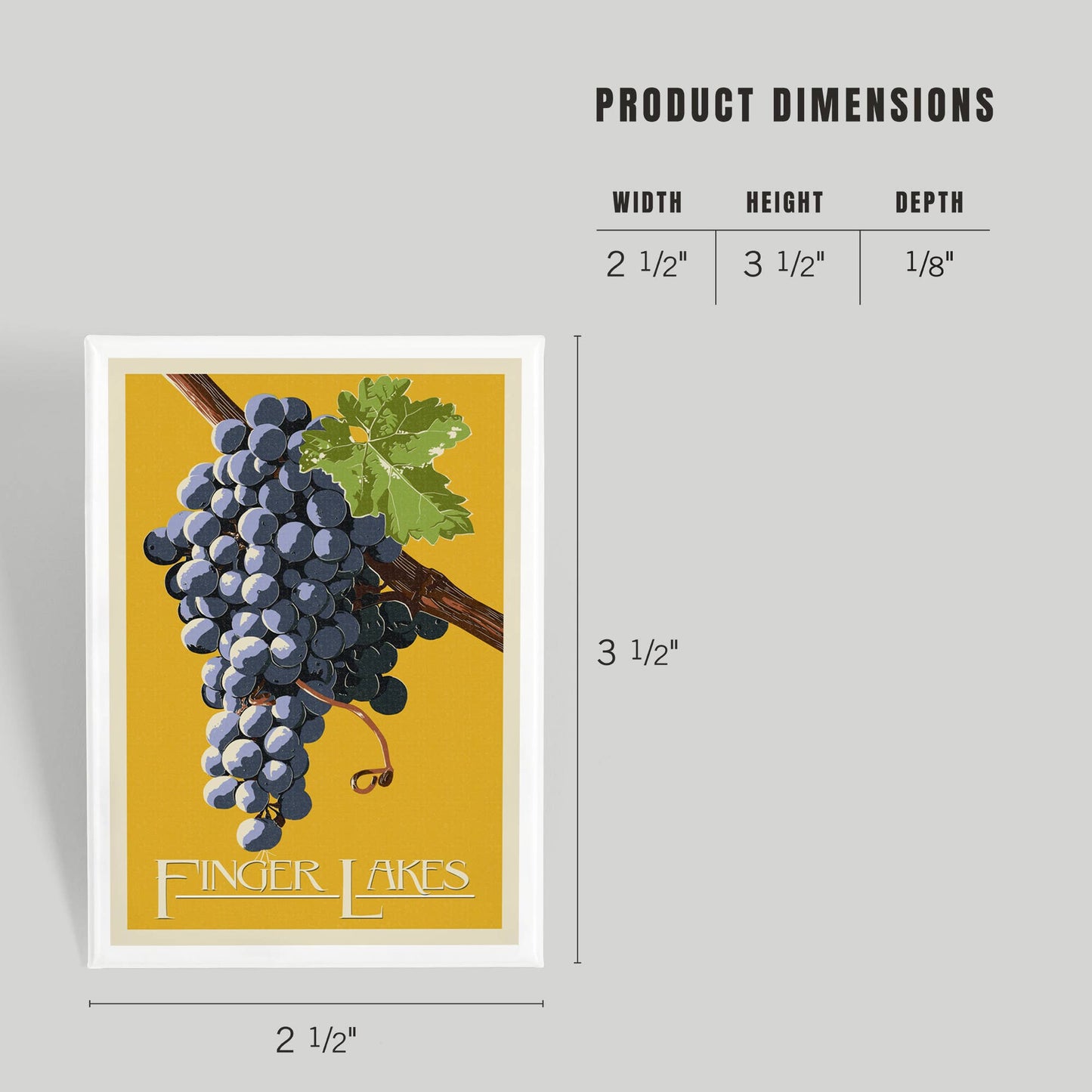 Finger Lakes Wine Grapes Magnet