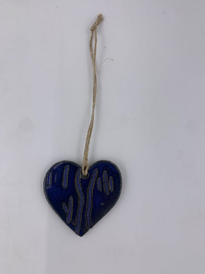 Finger Lakes Heart Pottery Ornaments