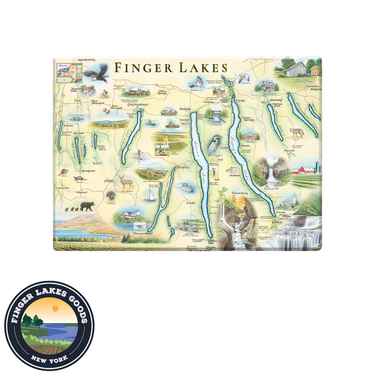 Finger Lakes Map Magnet