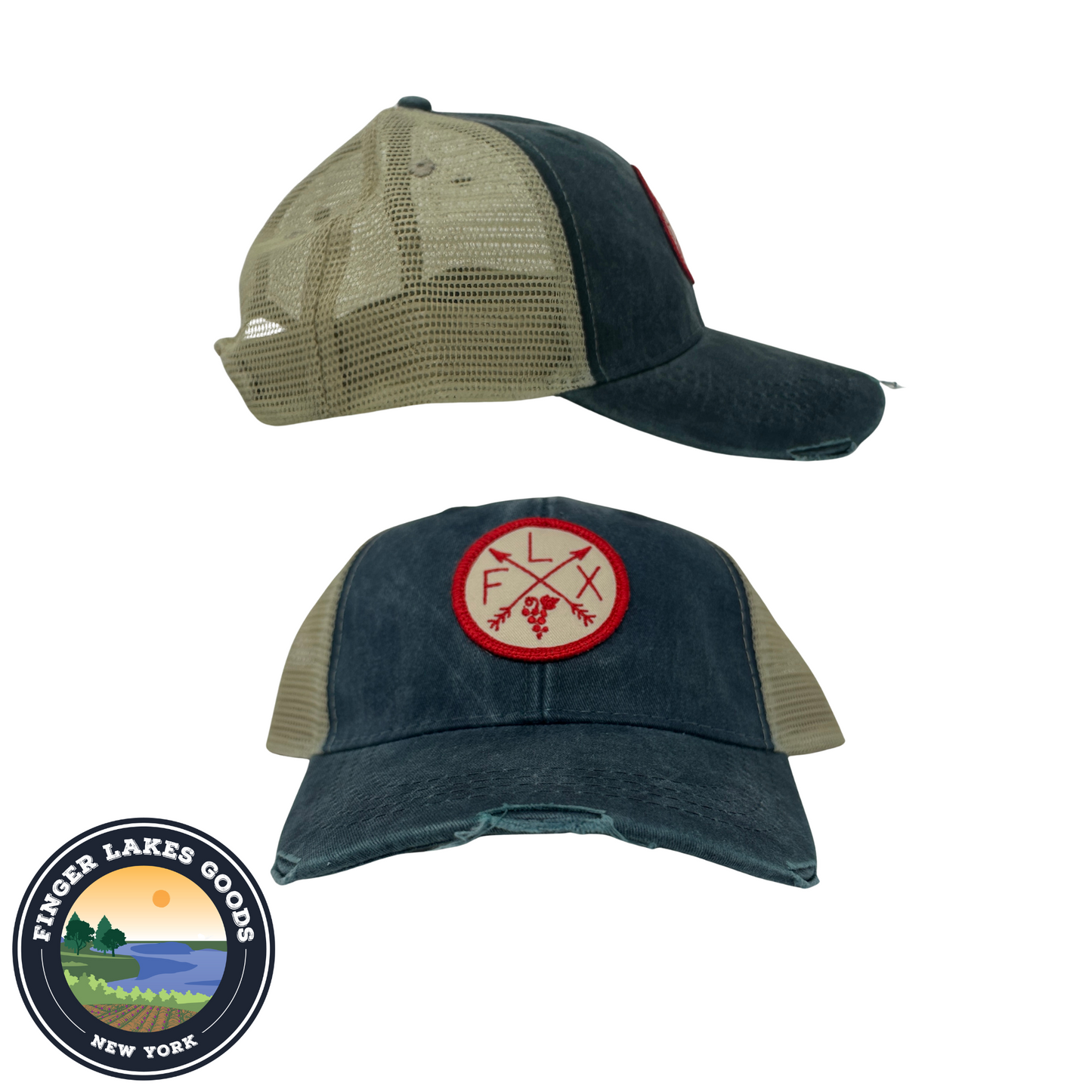 Finger Lakes Distressed Hat  - NY Grapes