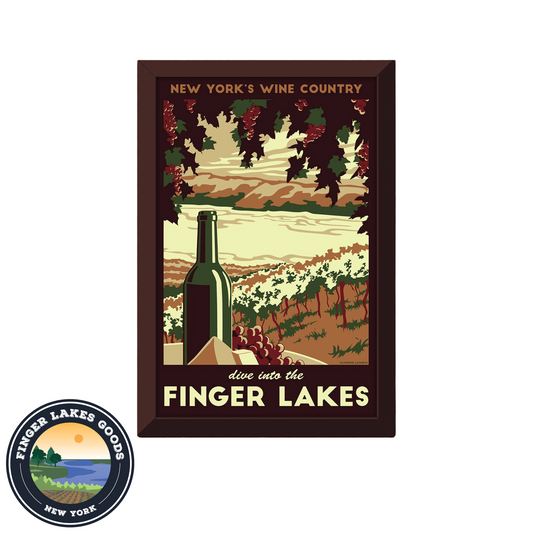 Dive Into the Finger Lakes Travel Poster