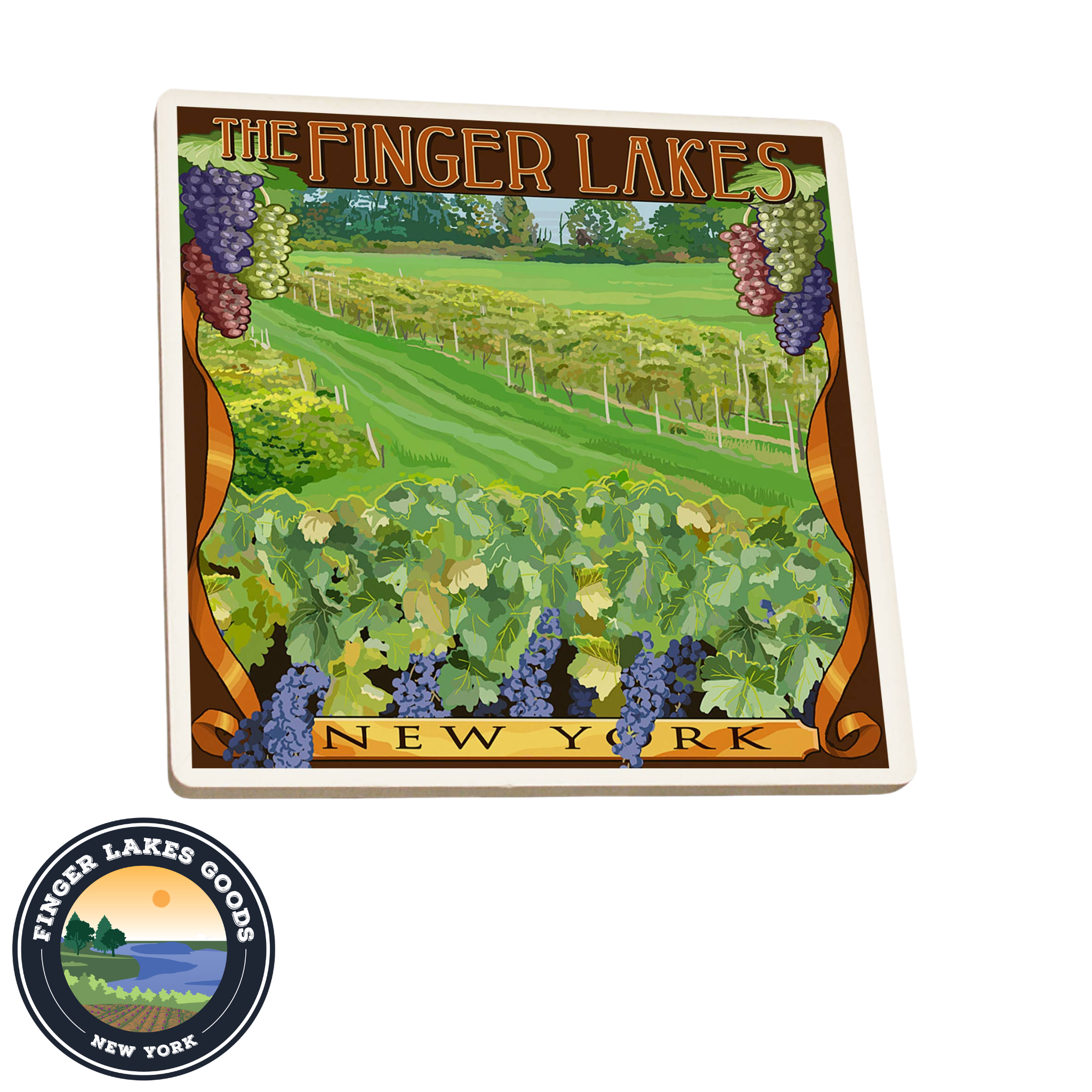 Finger Lakes Ceramic Coasters